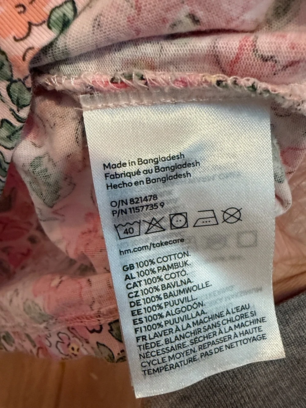 H&M Girls Dress White Sleeveless Strawberry Floral Print 100% Cotton Size 3/4T